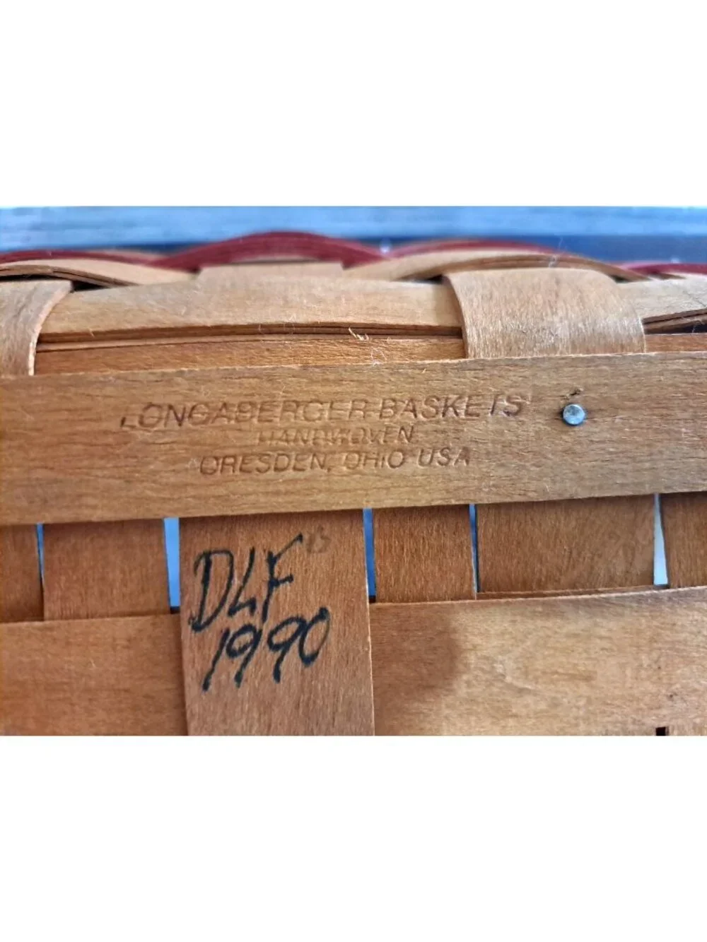 Longaberger 1990 Christmas Collection Gingerbread Basket Signed Handwoven